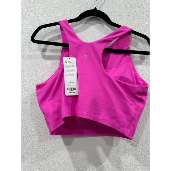 CRZ YOGA Butterluxe Racerback High Neck Longline‎ Sports Bras pink size xl - Image 4