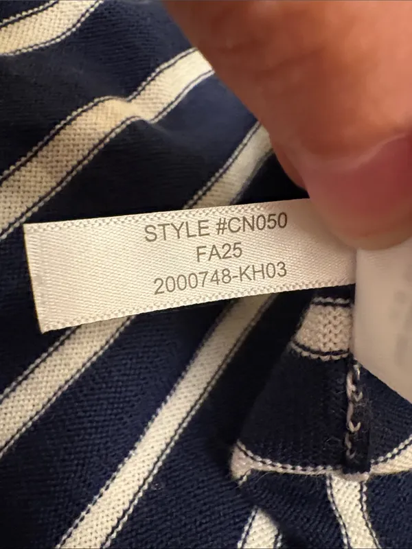 J.Crew Women’s Striped Merino Wool-blend Sweater-Polo Size S - Image 7