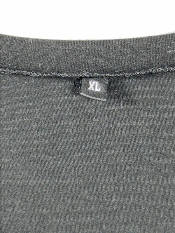 Womens XL Black V Neck Pocket Tee Rolled Sleeve Stretch Casual Oversized Top - Image 4