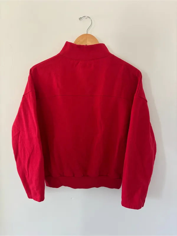 Red Quarter Button Up Sweatshirt - Image 5