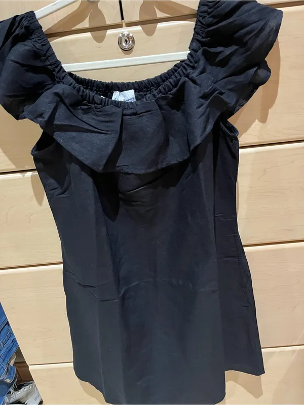 Tommy Bahama Black Off-Shoulder Ruffle Dress - Image 2