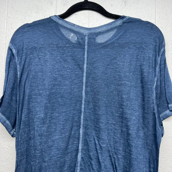 Abercrombie & Fitch Burnout Blue T-Shirt Womens Large Beachy Coastal Minimalist - Image 6