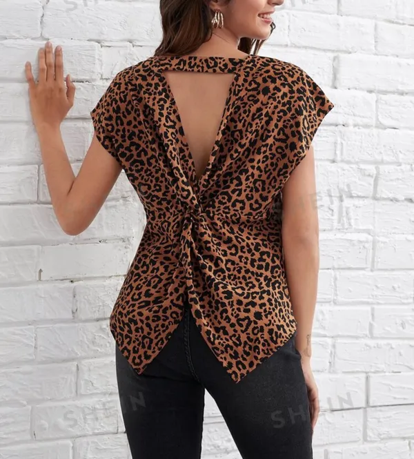 Leopard Tie Top Multi Size M - Image 3