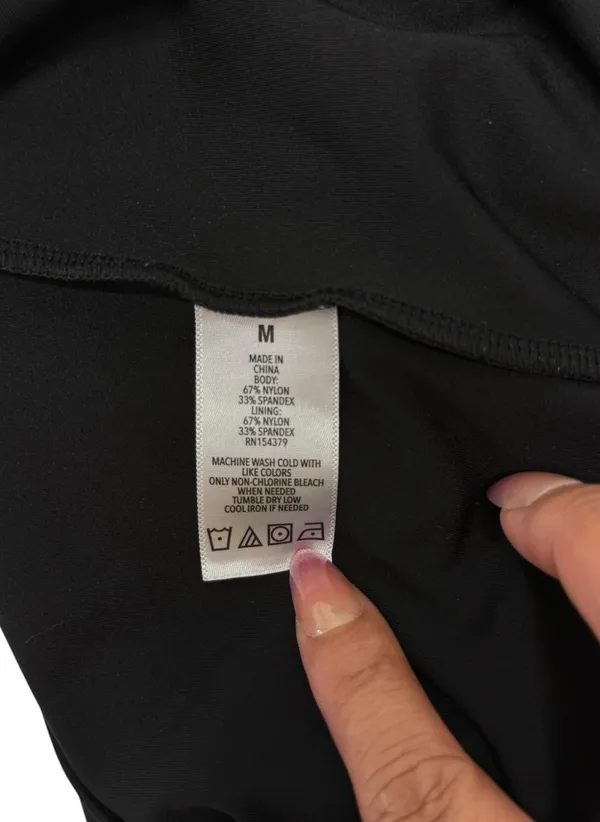 Aeropostale Short Sleeve Black Bodysuit Scoop Neck Size Medium Minimalist Basic - Image 9