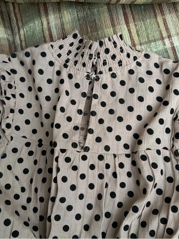 Polka Dot Maxi Dress in Dusty Rose Pink Size M - Image 7