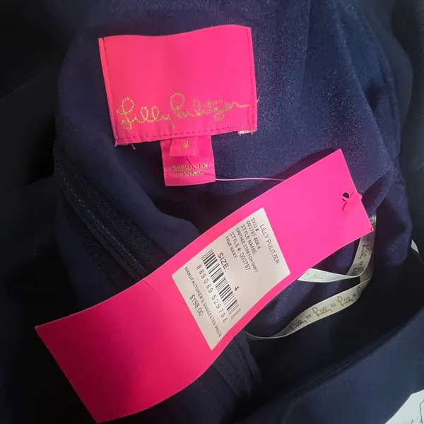 NWT Lilly Pulitzer Britnee Stretch Shift Dress True Navy‎ SZ 4 - Image 7