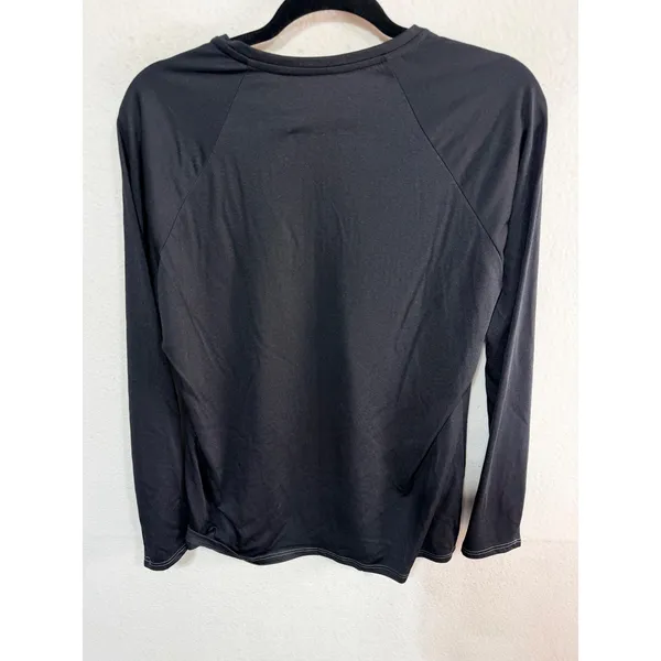 Adidas Chicago Blackhawks NHL Long Sleeve V-Neck Shirt Hockey Womens Large Black - Image 4