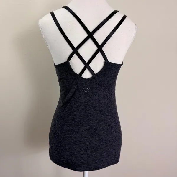Beyond Yoga Spacedye USC Trojans Strappy Back Tank Top Heather Grey Medium - Image 2