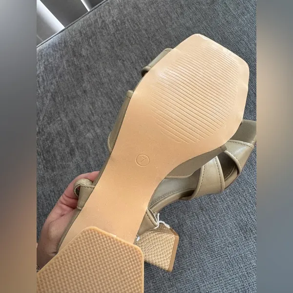 Amazon Elegant Beige Strappy Heels - Image 6