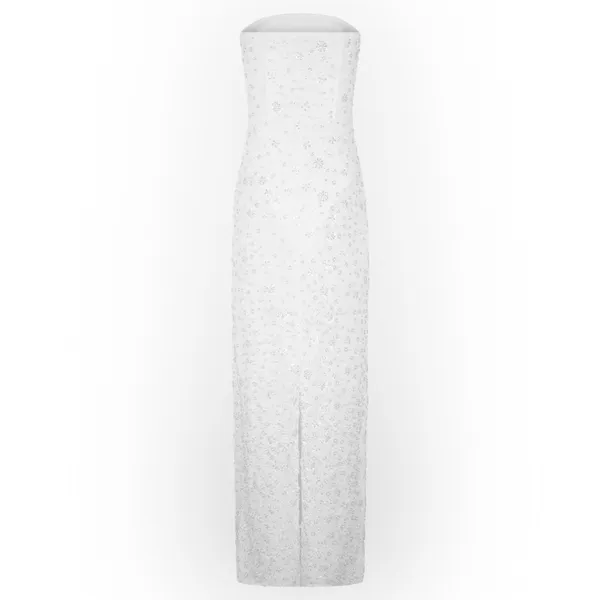 Meshki Gemma Strapless Embellished Maxi Dress - Ivory - Image 4