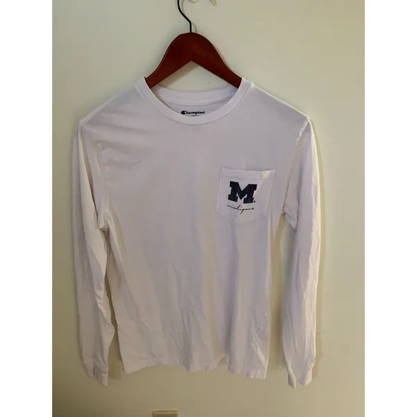University Of Michigan Champion Womens Size Small Long Sleeve Shirt Tailgating - Image 2