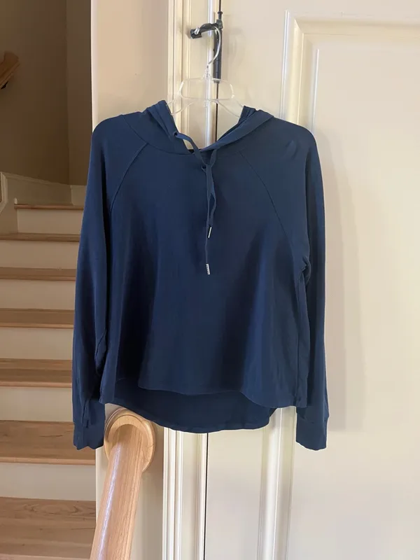 Comfy French Terry Navy Blue Pullover Size M - Image 2