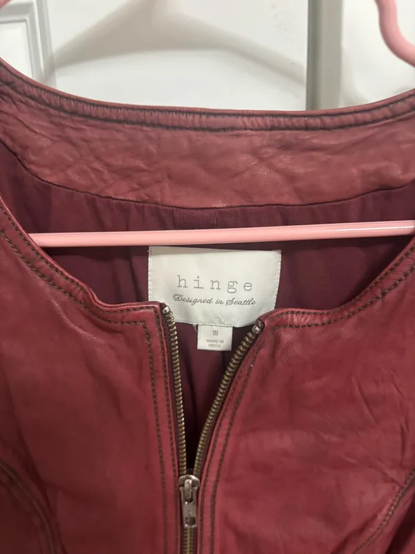 Red Leather Jacket - Image 2