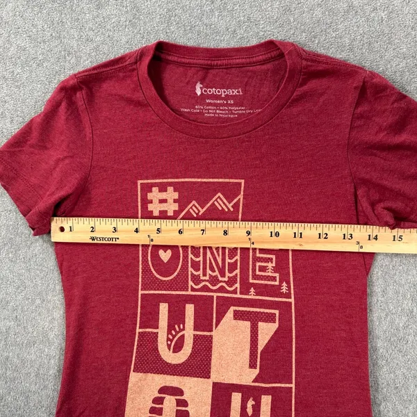 Cotopaxi One Utah Tee Shirt Women's XS Red Short Sleeve Crew Neck Llama Graphic - Image 7