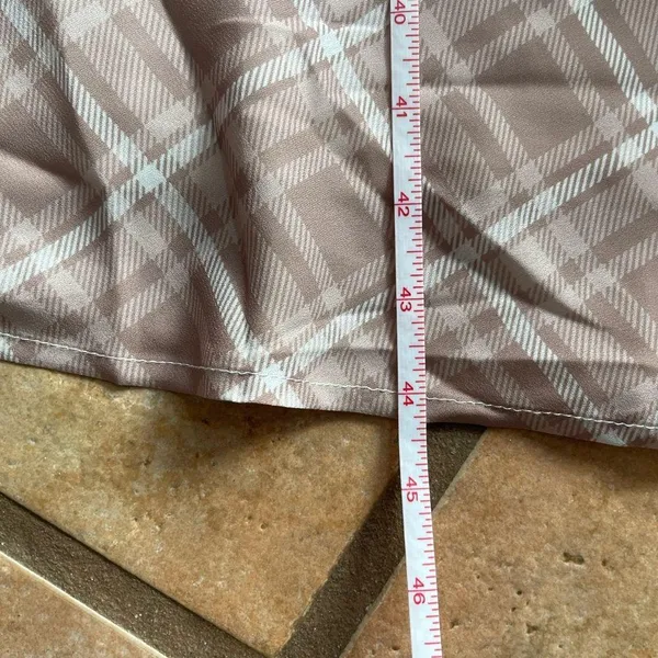 Princess Polly Plaid Maxi milkmaid Dress in tan and White - Image 4