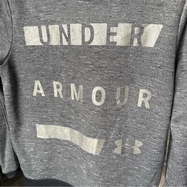 Under Armour Women’s Loose Hoodie Gray/Black Pullover Coldgear Size S - Image 6