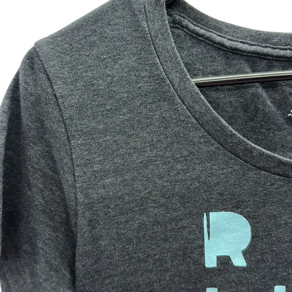 Asics Run Like The Wind Heathered Gray Athletic Graphic Tee Short Sleeve Size XL - Image 5