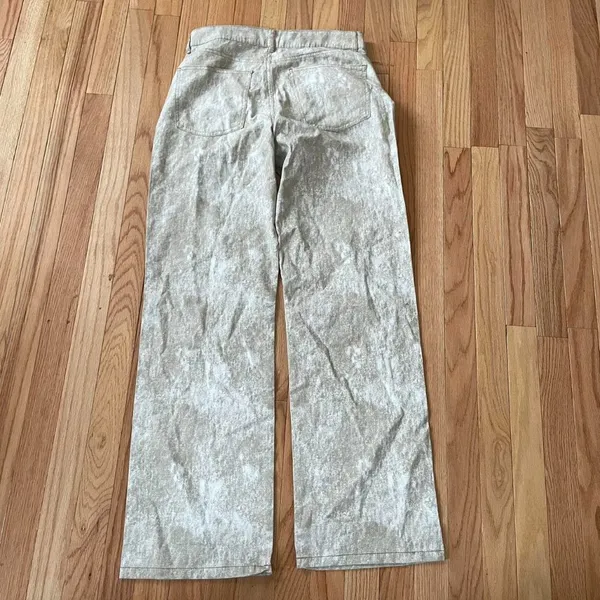 Zara Gray Wide Leg Pants Womens Small Linen Cotton NWT Coastal Minimalist - Image 8