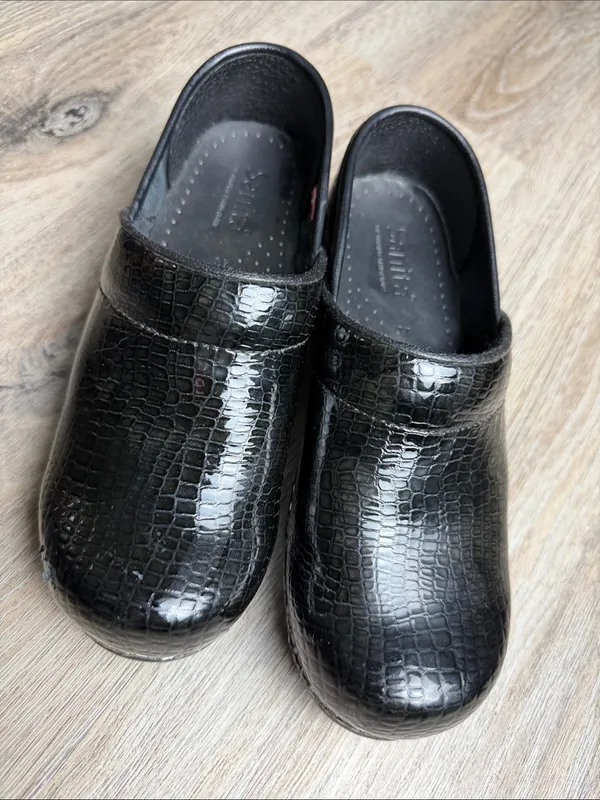Sanita “Snakeskin” Clogs Size 37 (US 6.5-7) - Image 3
