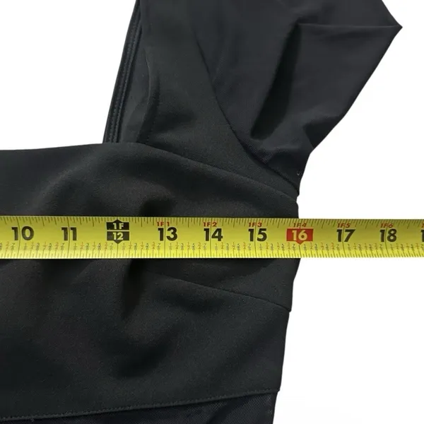 Windsor Large Black Long Sleeve Bodycon Mini Party Dress Mesh Accent | 16-28 - Image 5