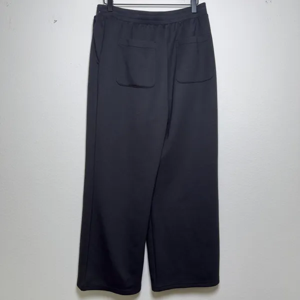 Uniqlo Women Pull On Pants XL Black Wide Leg Dry Sweatpants High Rise Minimalist - Image 5