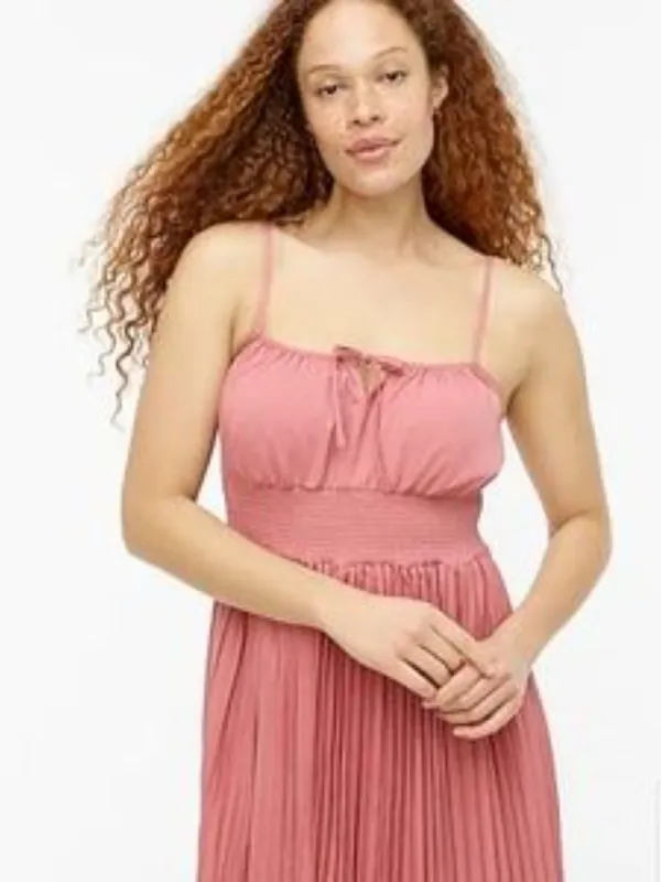 Nw/oT J. Crew Smocked Accordion Pleat Dress Size 2 - Image 5