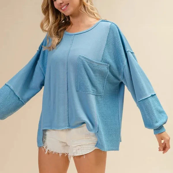 BiBi Oversized Pocket‎ Front Sweatshirt Size L - Image 12