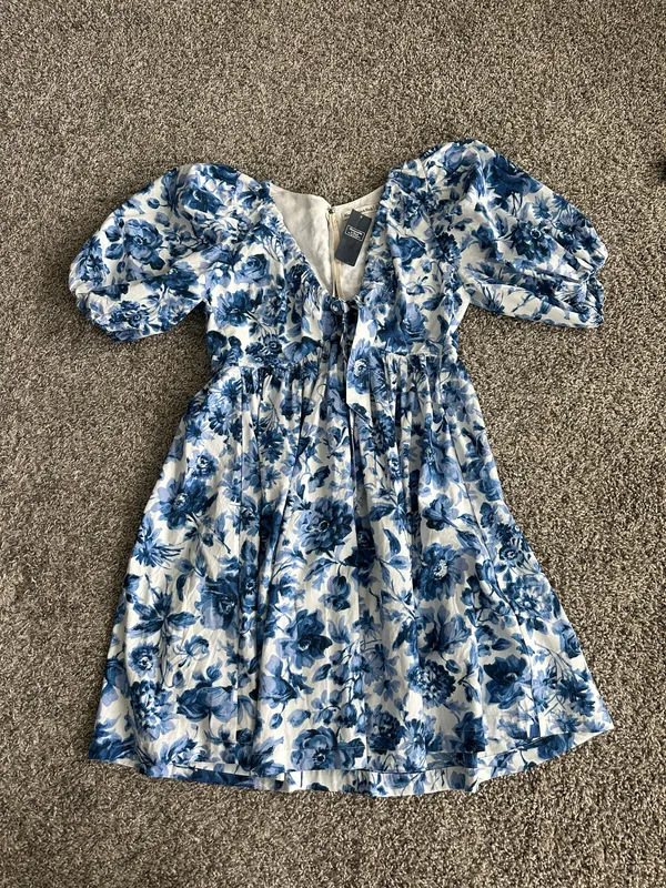 Cinch-Front Poplin Mini Dress - Image 2