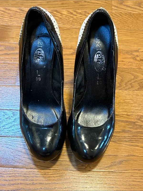Rue21 | Black & White Stiletto High Heels Size Large 8/9 - Image 3