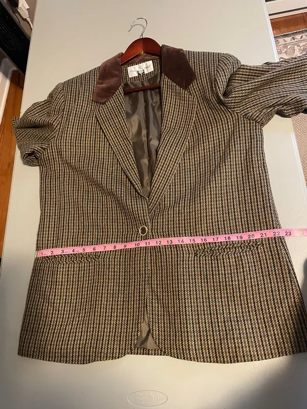 Vintage Fundamental Things Houndstooth Wool Blend Sport Coat/Blazer - Image 7