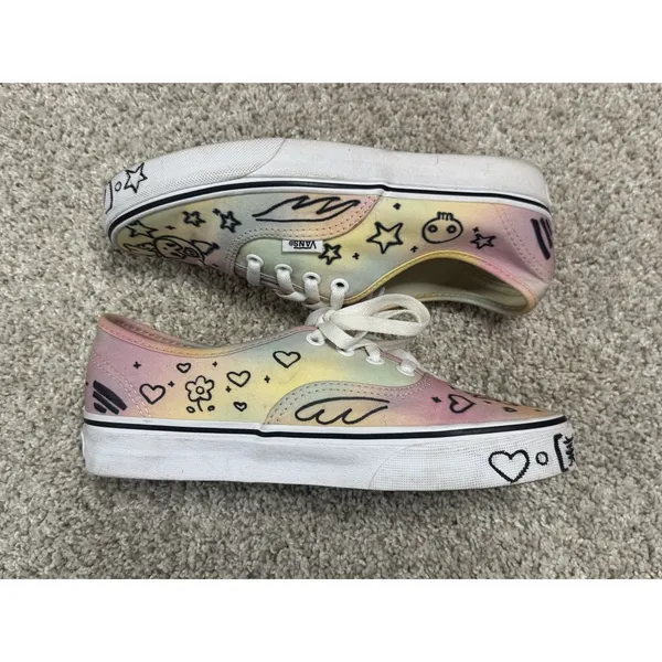 VANS Custom San Rio Kuromi My Melody Rainbow Tie Dye Low Top Skate Shoes Size 7 - Image 6