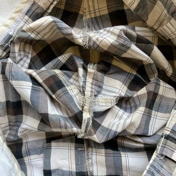 NY&Co‎ Manhattan Shorts Womens 16 Plaid Chino Tailored Zip Button Work - Image 5