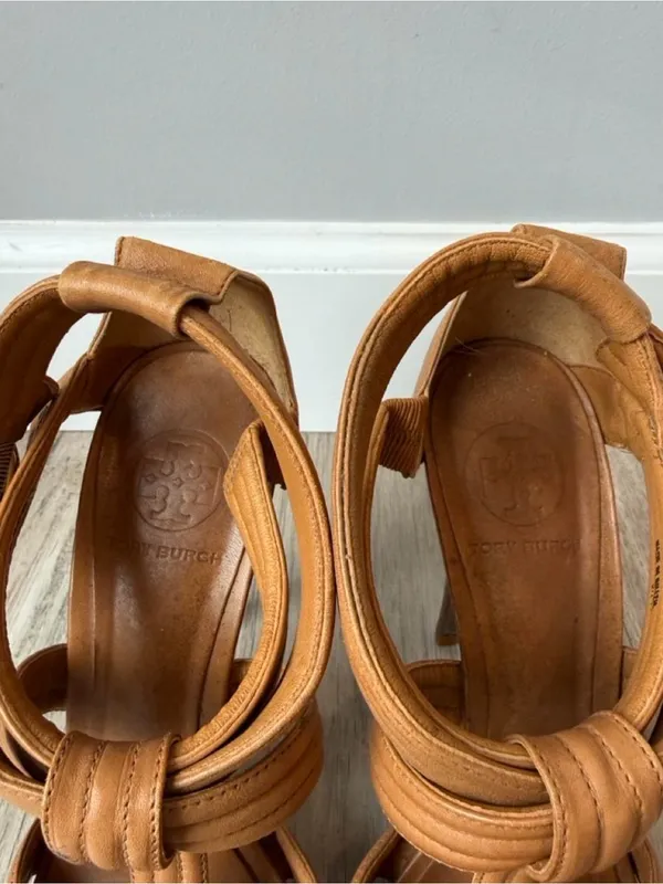 Tory Burch Strappy Leather High Heel Sandals - Image 3