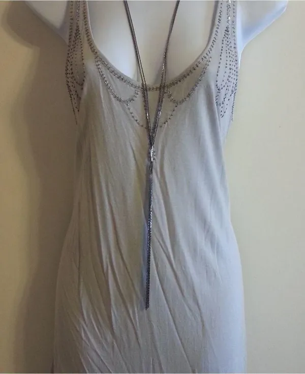 New York & Company Beaded Meckline Sleeveless Top - Image 6