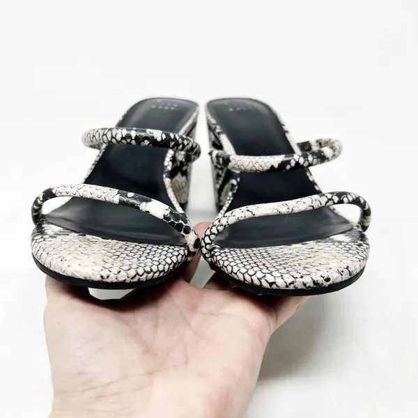 [A New Day] Snake Print Snakeskin Faux Leather Strappy Chunky Block Heels Sz 10 - Image 4