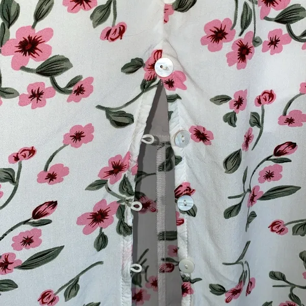 BEACH PARTY floral maxi dress smocked stretchy waist tassel strings size XXL - Image 11