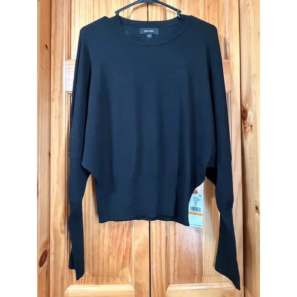 NWT Karen Kane Black Rosy Rebel Dolman Sleeve Sweater Sz S Relaxed Fit Crew Neck - Image 3