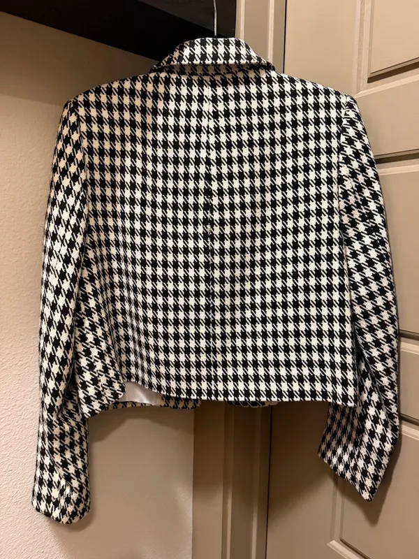 ZARA Houndstooth Blazer - Image 3