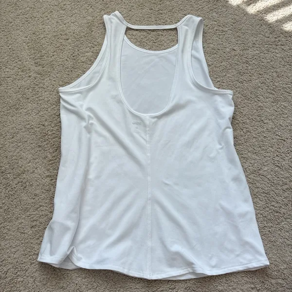 DSG White Tank Top Sleeveless Open Back - Image 3