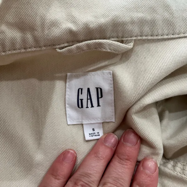 GAP Beige Safari 100% Cotton Women's Utility Jacket Size‎ Small - Image 5
