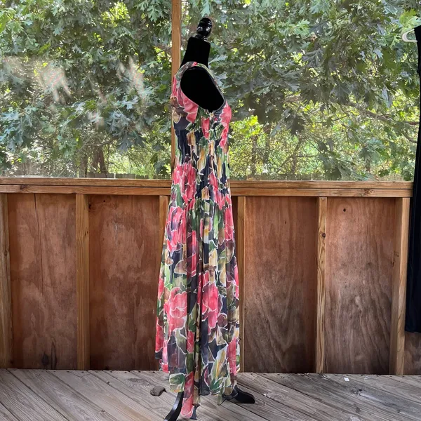ASOS Design Women's Colorful Floral Print One Shoulder Midi Dress Size 6 - Image 2