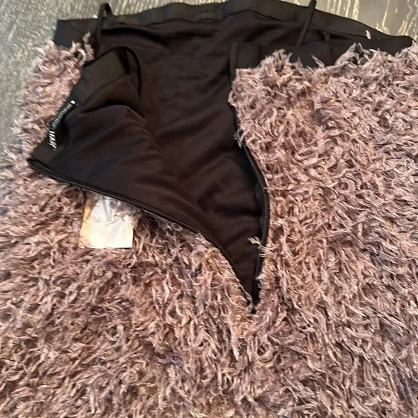 NWT ZARA purple faux feathers mini dress XS - Image 11
