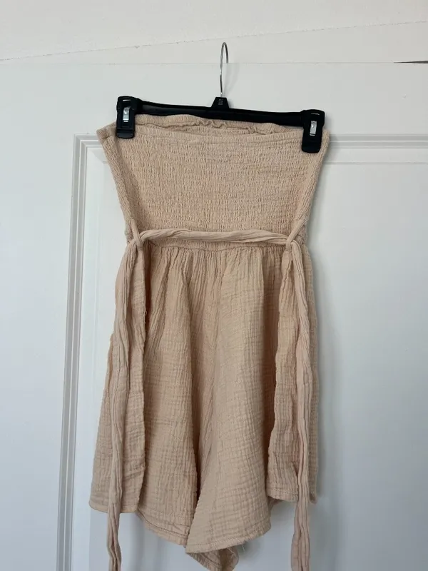 Shein Beige Romper Strapless - Image 2