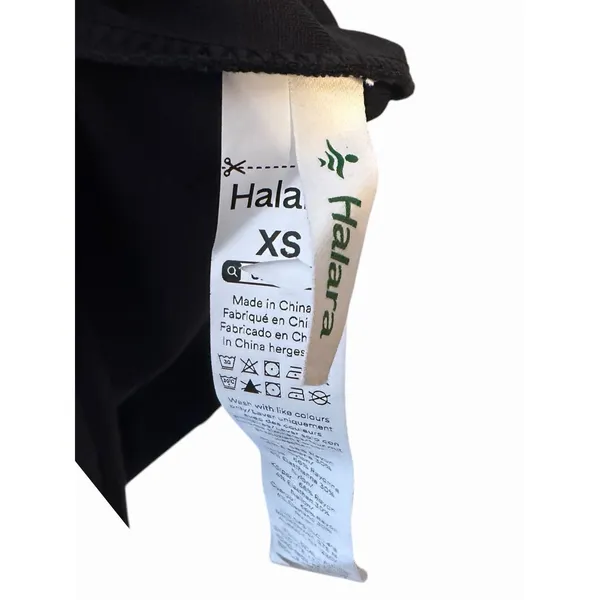 Halara Women's XS Black Halter Neck Sleeveless Mini Dress Zip Front Pockets - Image 9