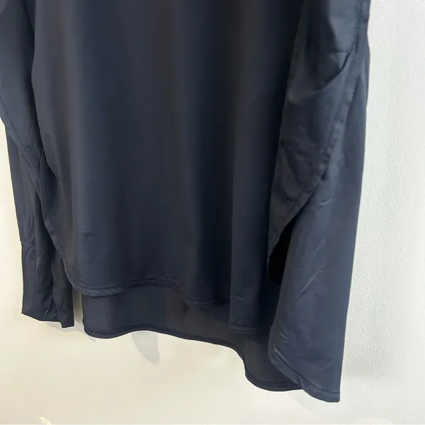 Athleta Smokey Blue Long Sleeve Pullover Athletic High-Lo Nylon Top Size Large - Image 9