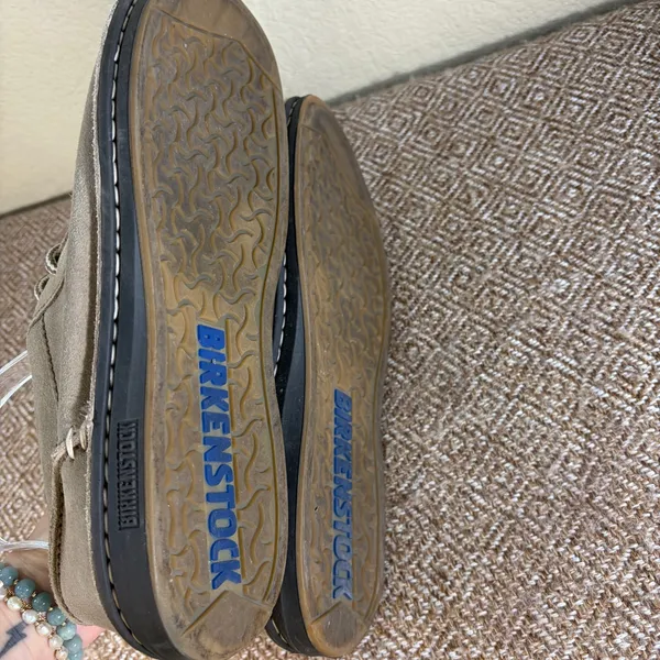 Birkenstock Suede Mens Shoe Size 9 42 Color Sands Beige Made In Germany $258 - Image 9