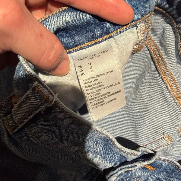 American Eagle Outfitters Frayed Hem Jean Shorts - Image 5