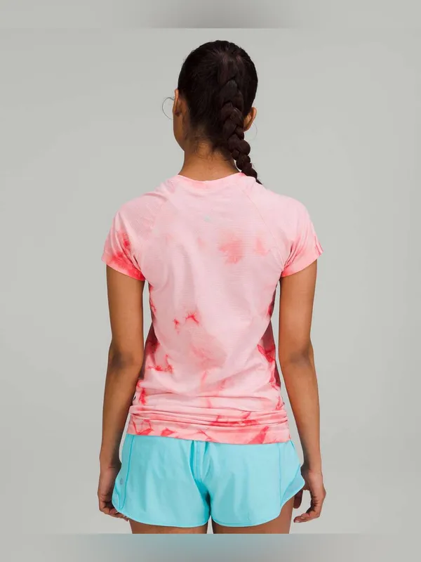 Lululemon Swiftly Tech Short Sleeve Shirt 2.0 Marble‎ Dye Raspberry Cream 4 - Image 2