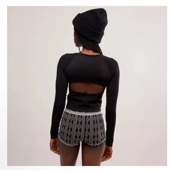 NWT FREE PEOPLE | FP Movement Black Bail‎ Out Tee M/L - Image 9