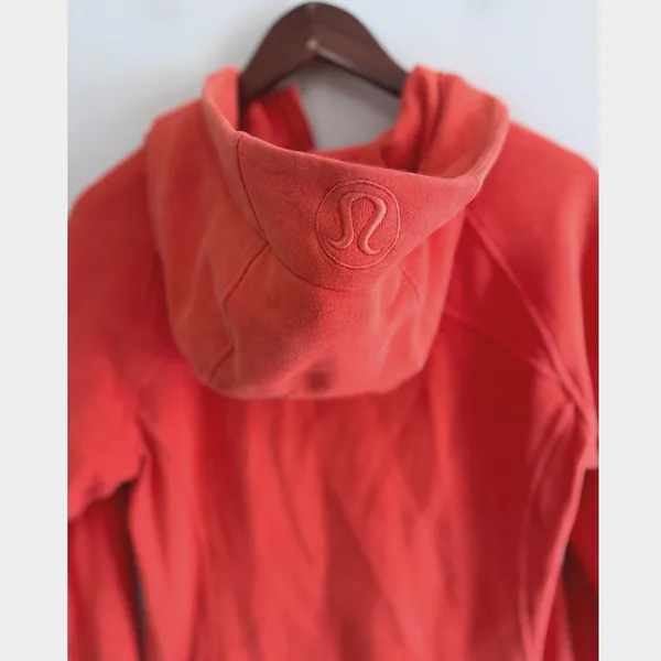 Lululemon Scuba Full-Zip Hoodie Burnt Orange Fleece Jacket Women's Sz 8‎ CA35801 - Image 7